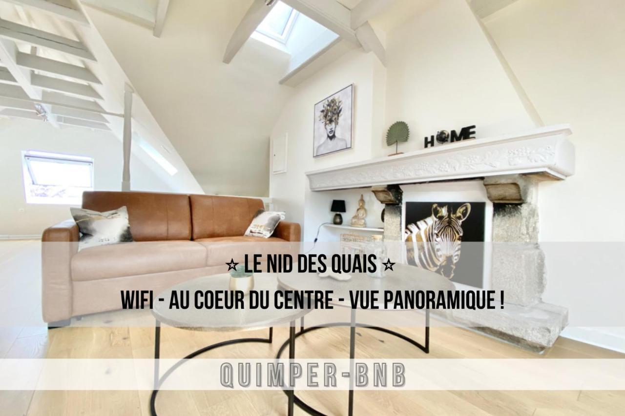 Le Nid Des Quais - Vue Panoramique Au Coeur De La Ville - Wifi - Entree Autonome Κεμπέρ Εξωτερικό φωτογραφία